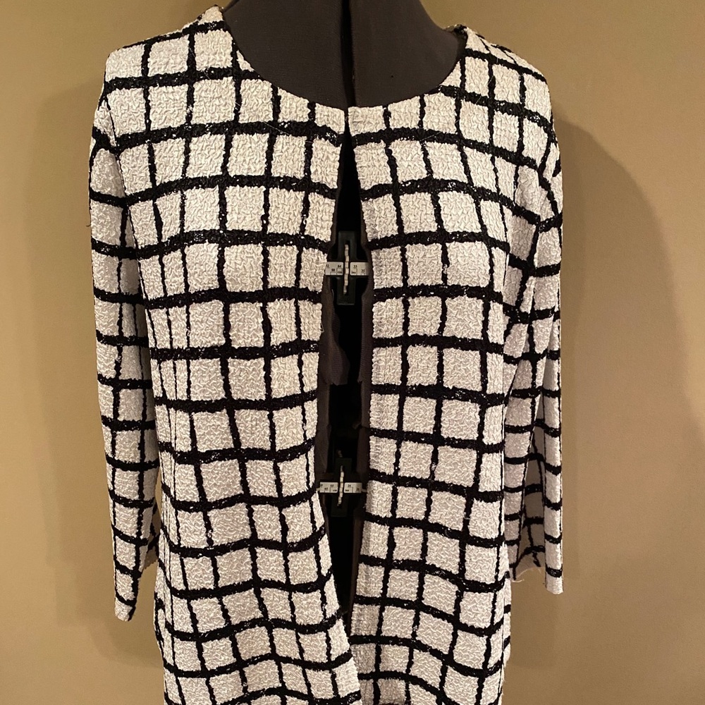Black/White Square Blazer